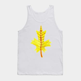 Yellow Leaf Watercolor Tank Top